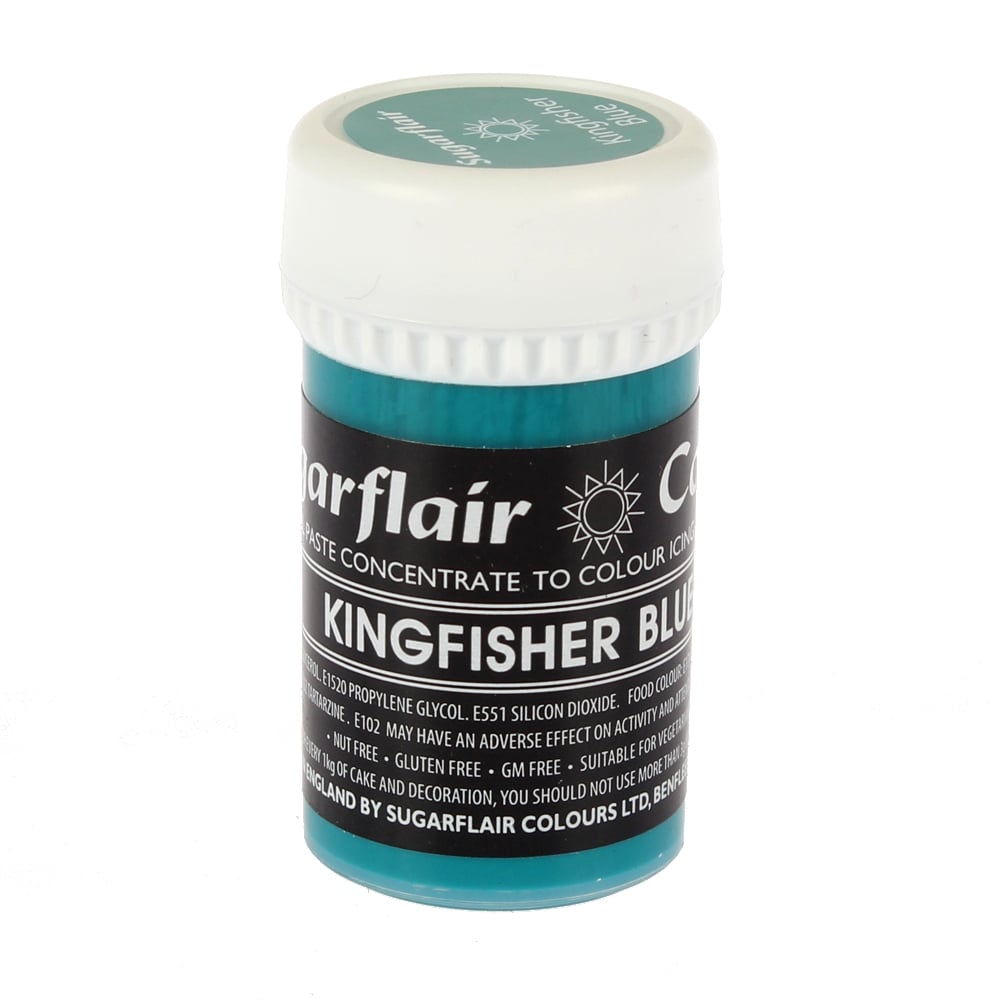 30819 Sugarflair Kingfisher Blue Pastel Gel Icing / Food Colouri
