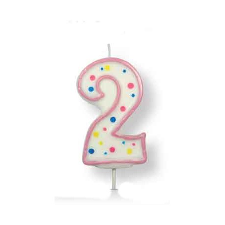 2001446 JEM Pink Number 2 Candle (2.5 Inch)