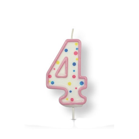 2001448 JEM Pink Number 4 Candle (2.5