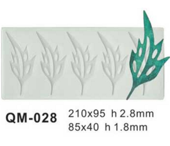 2000158 Chocolate Silicon Stencil Leaf