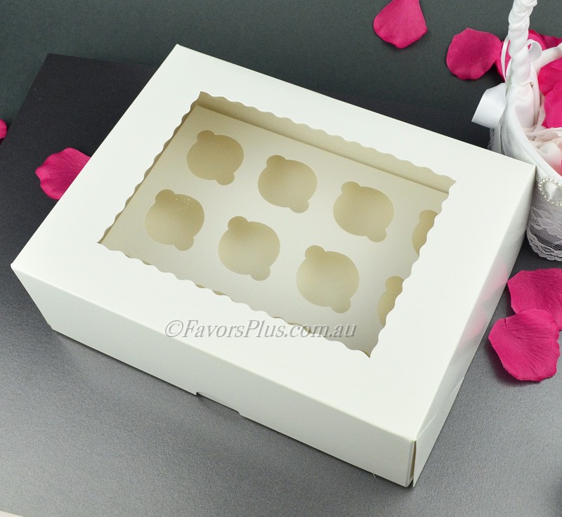2000109 Cupcake Box 12x1 White