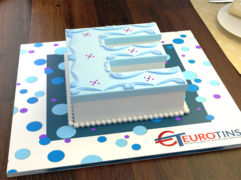 2001960 Euro Large Letter E Cake Tin