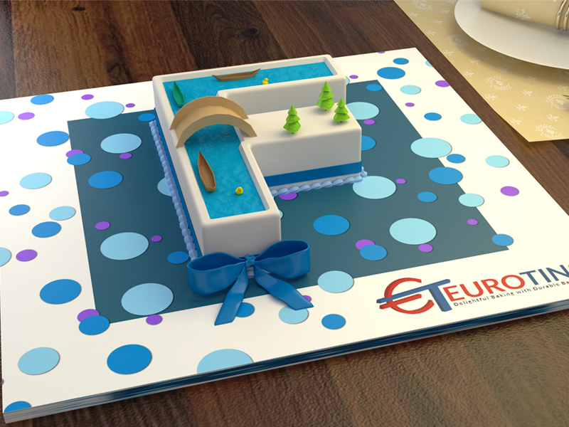 2001961 Euro Large Letter F Cake Tin