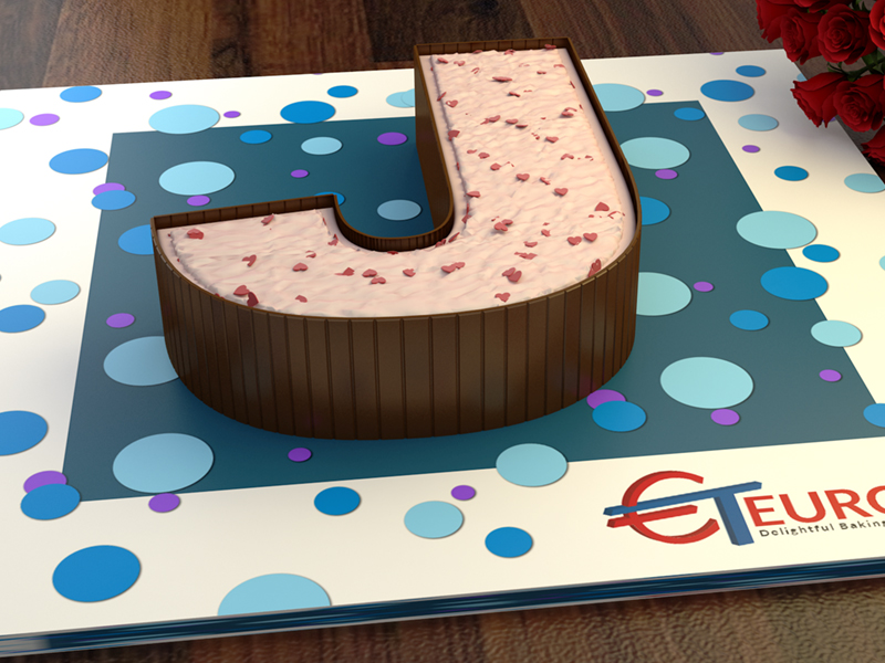 2001965 Euro Large Letter J Cake Tin