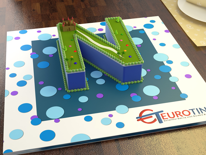 2001969 Euro Large Letter N Cake Tin