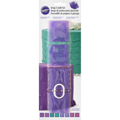 2002332 Wilton 4-Piece Texture Cake Combs Set