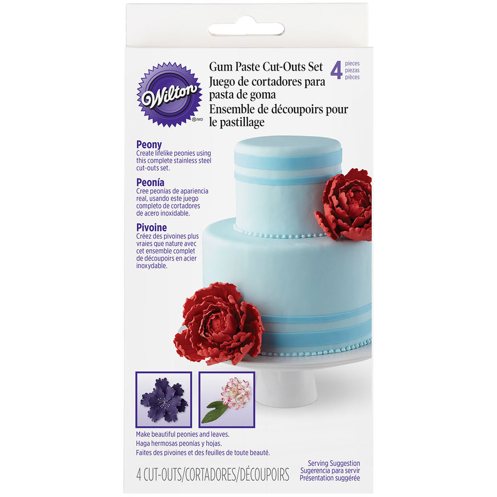 2002352 Wilton Peony Gum Paste Cut-Outs Set
