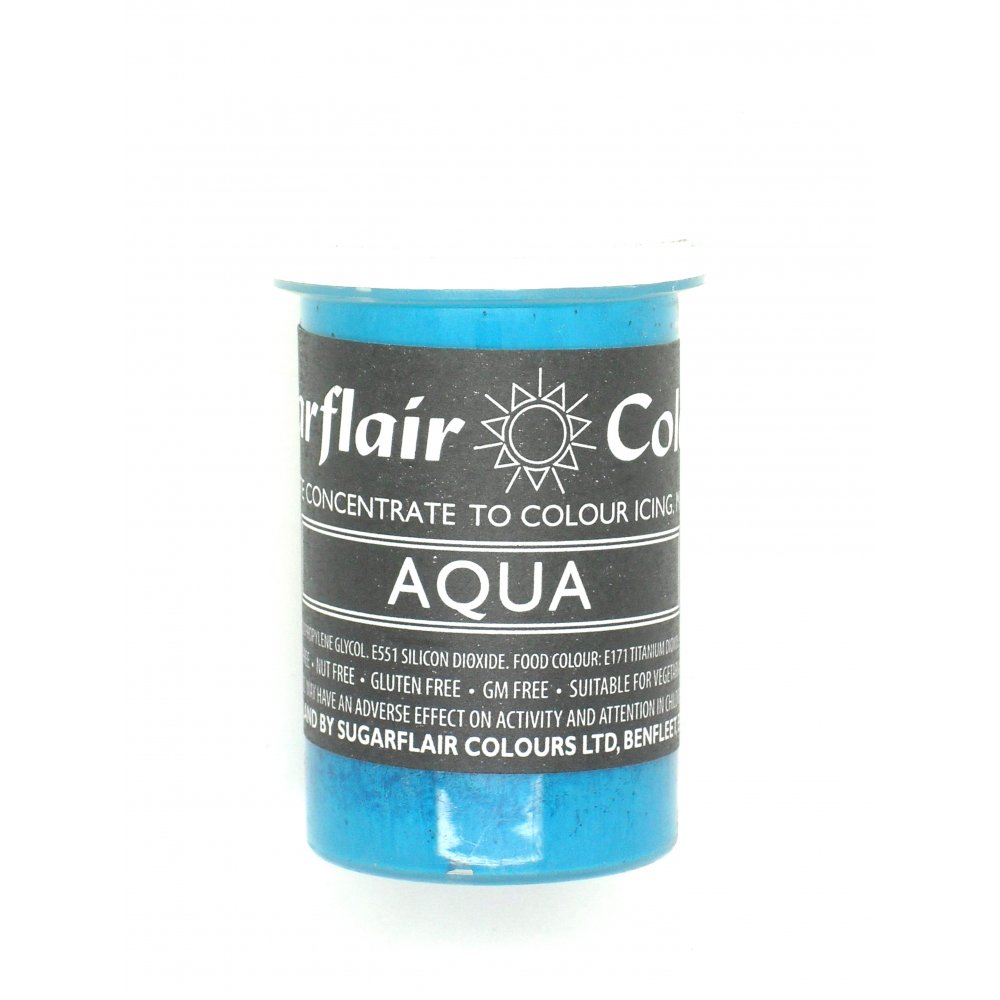 30768 Sugarflair AQUA Blue Pastel Paste Gel Color 25g