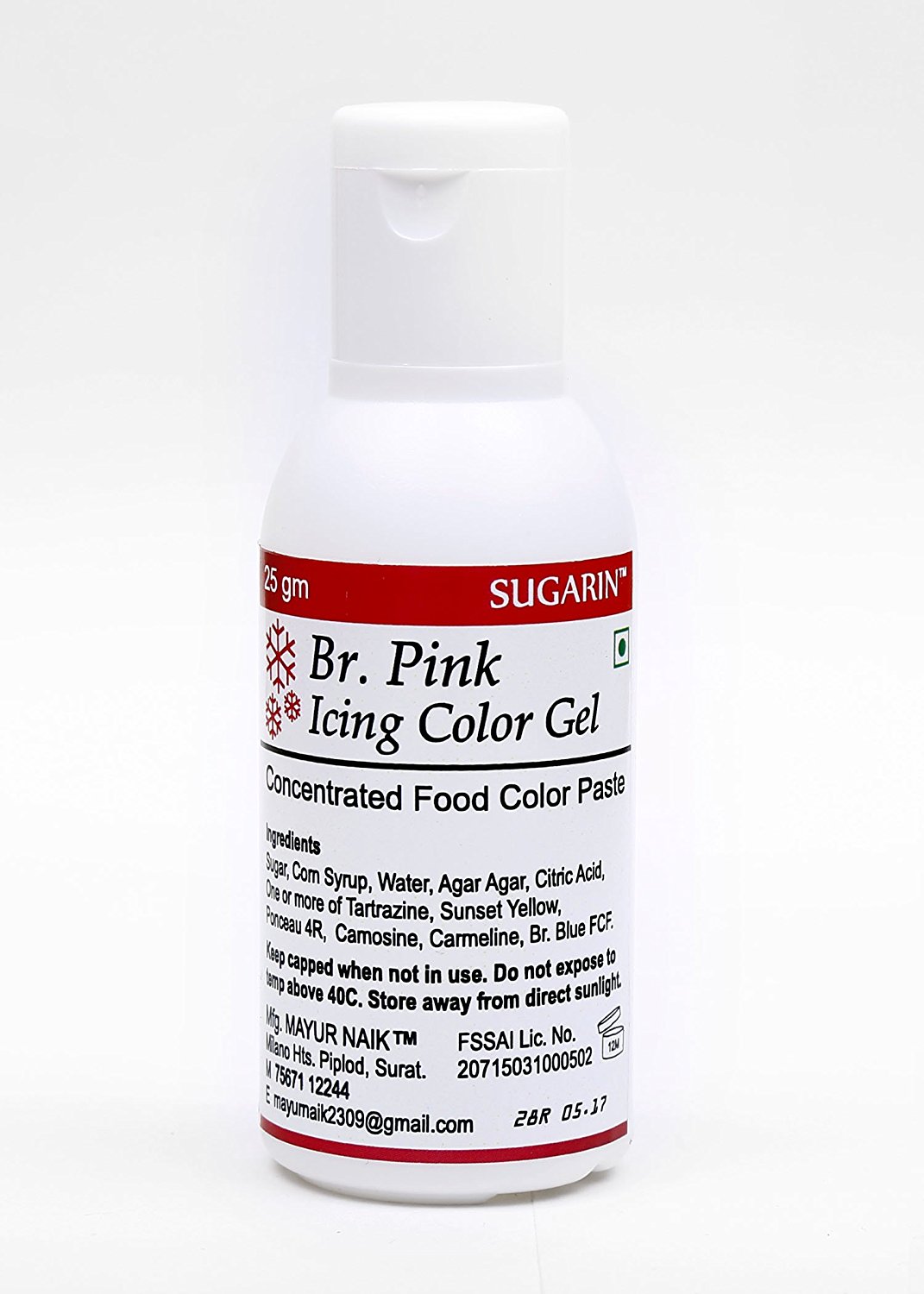 31687 Sugarin Icing Color Gel for Fondant, Brilliant Pink, 25 gr