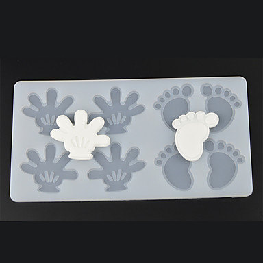 2000158 Chocolate Silicone Stencil Baby Print 8 In 1