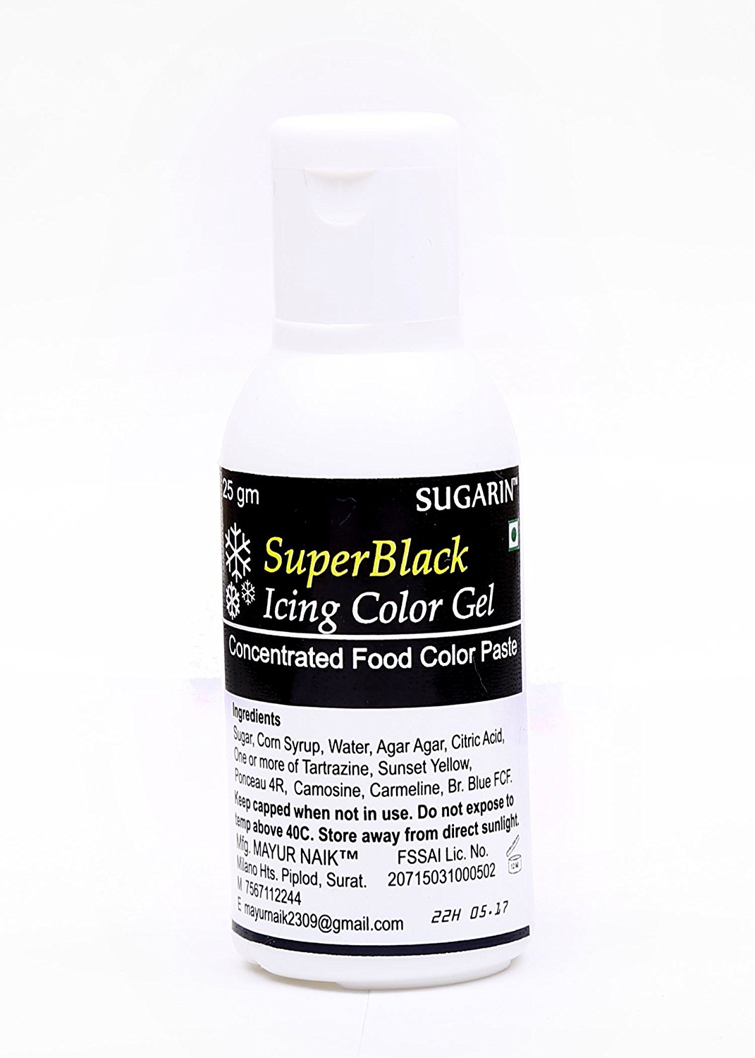 31688 Sugarin Icing Color Gel for Fondant, Super Black (Super Co