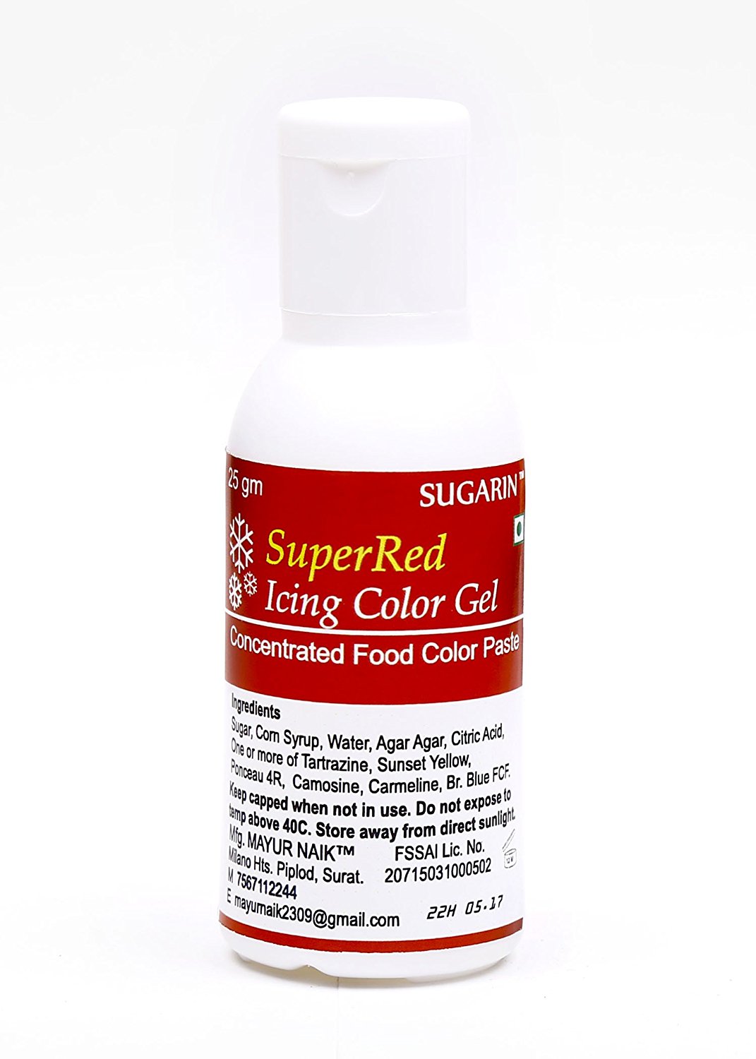 31686 Sugarin Icing Color Gel for Fondant, Super Red (Super Conc