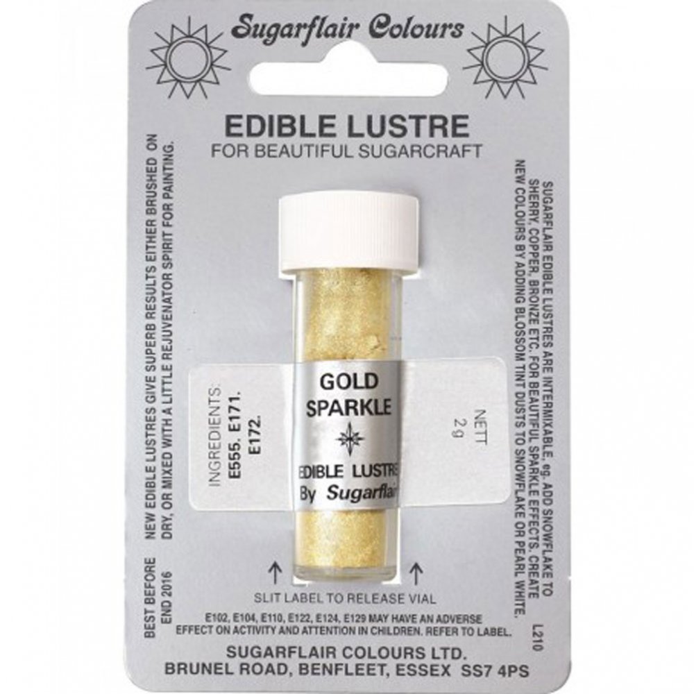 31423 Sugarflair Colours - Gold Sparkle - Edible Lustre Dusting