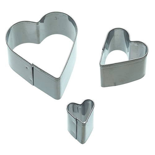 2001608 Cutter, Stainless Steel, Heart Design 4 In 1