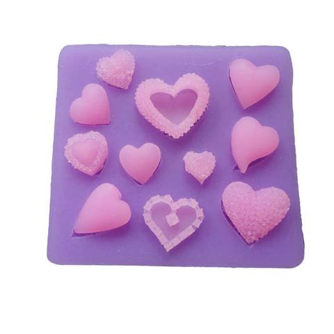 2001797 Vallabh Silicone Assorted Hearts Pink (Vksf 021)