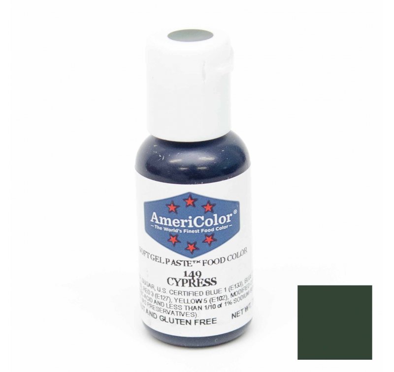31599 Americolor soft gel paste cypress food paint 0.75oz
